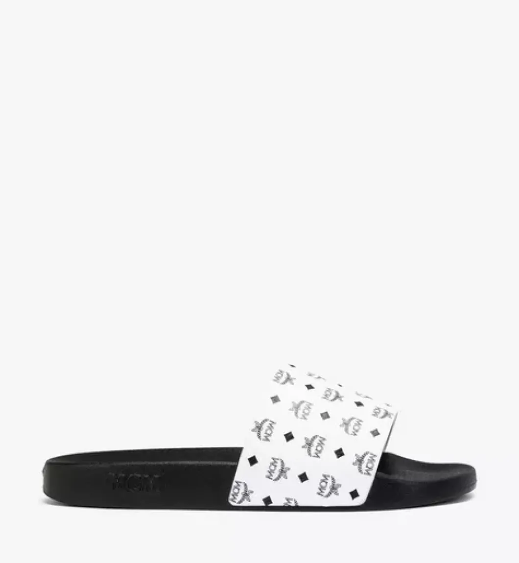 Monogram Print Rubber Slides