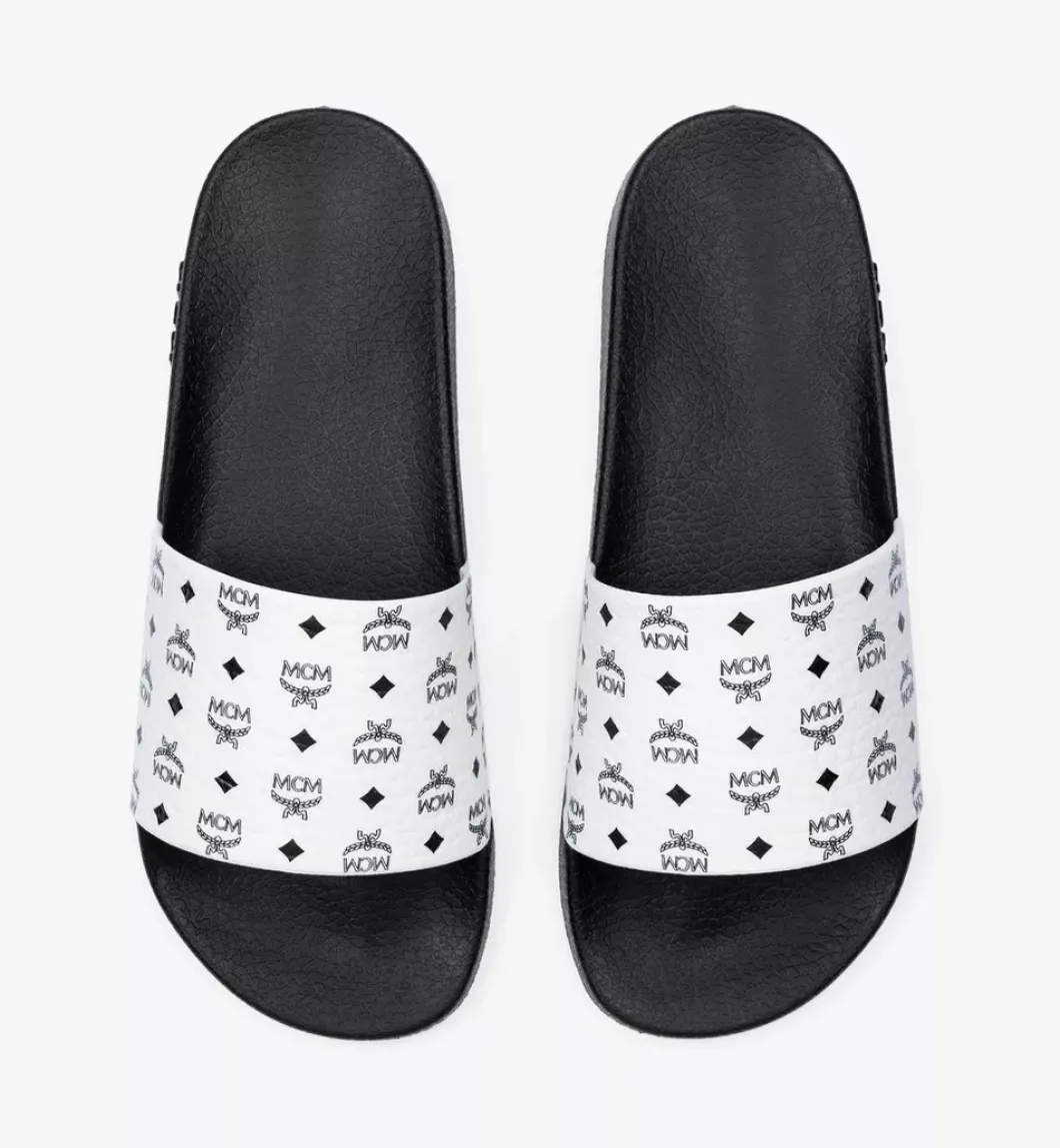 Monogram Print Rubber Slides