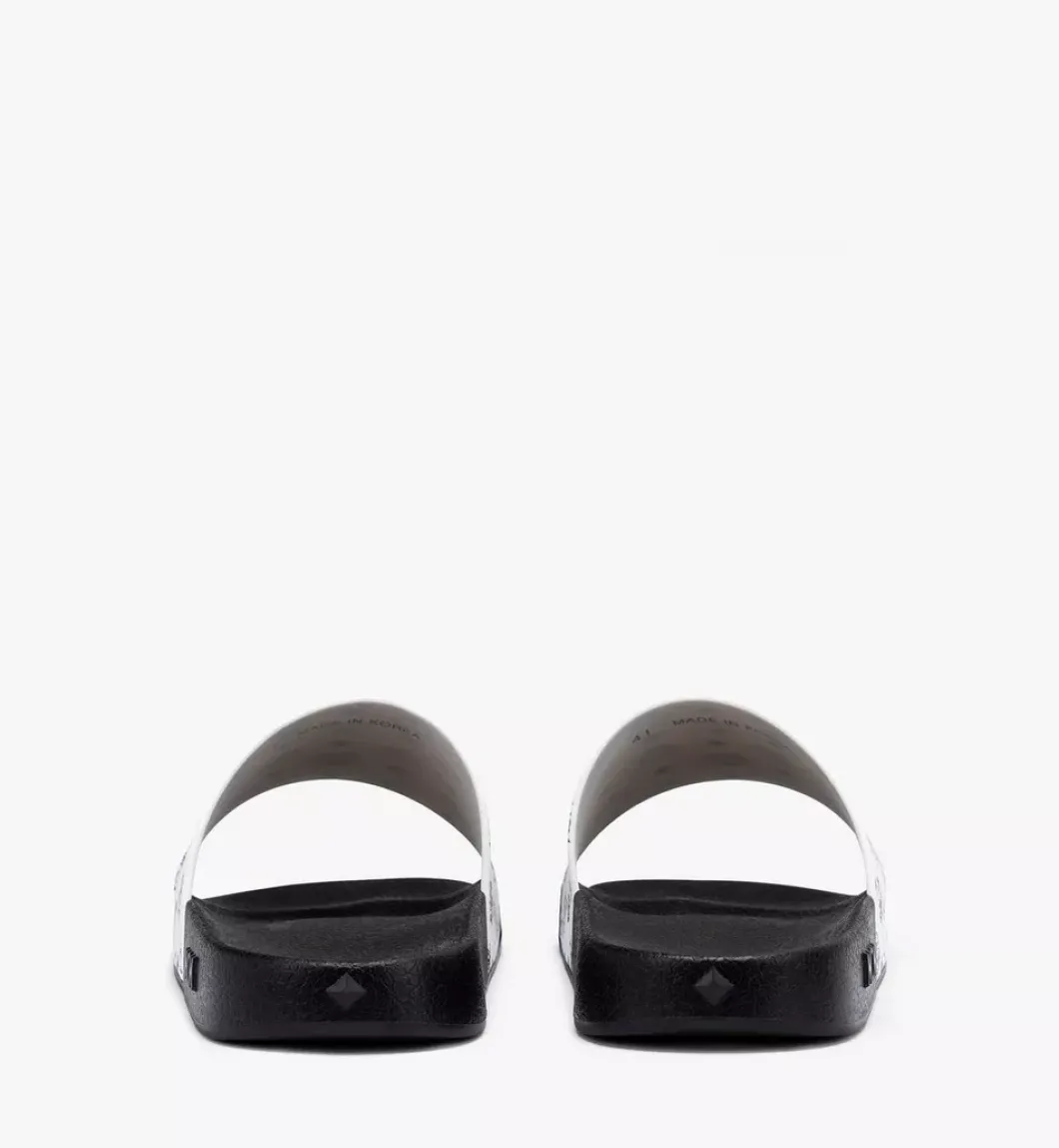 Monogram Print Rubber Slides