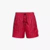 Monogram Print Swim Trunks