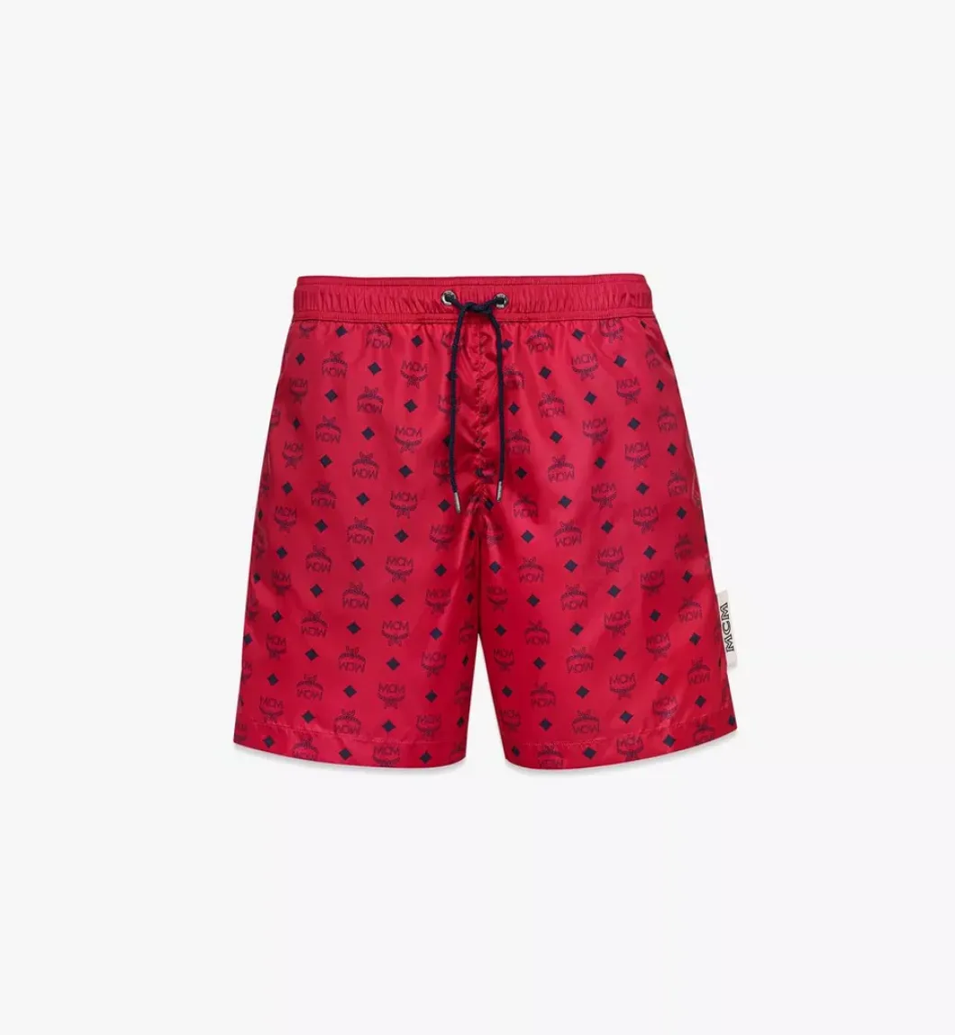 Monogram Print Swim Trunks