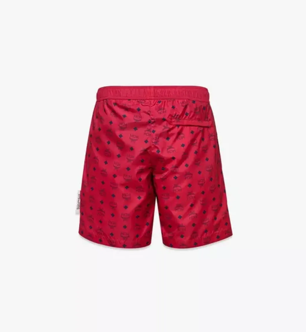 Monogram Print Swim Trunks