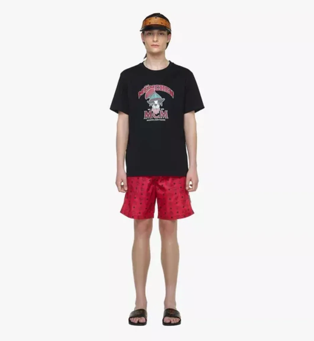 Monogram Print Swim Trunks
