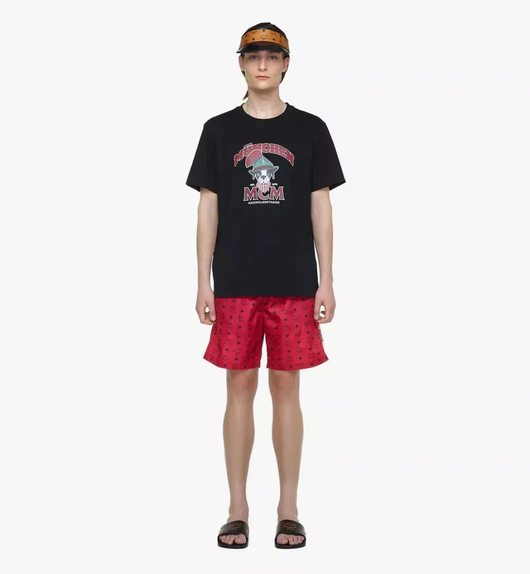 Monogram Print Swim Trunks