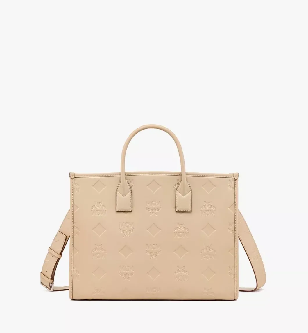 Munchen Tote In Maxi Monogram Leather