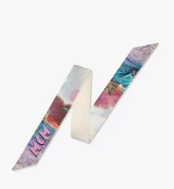 Retro Futurism Petite Scarf In Organic Silk