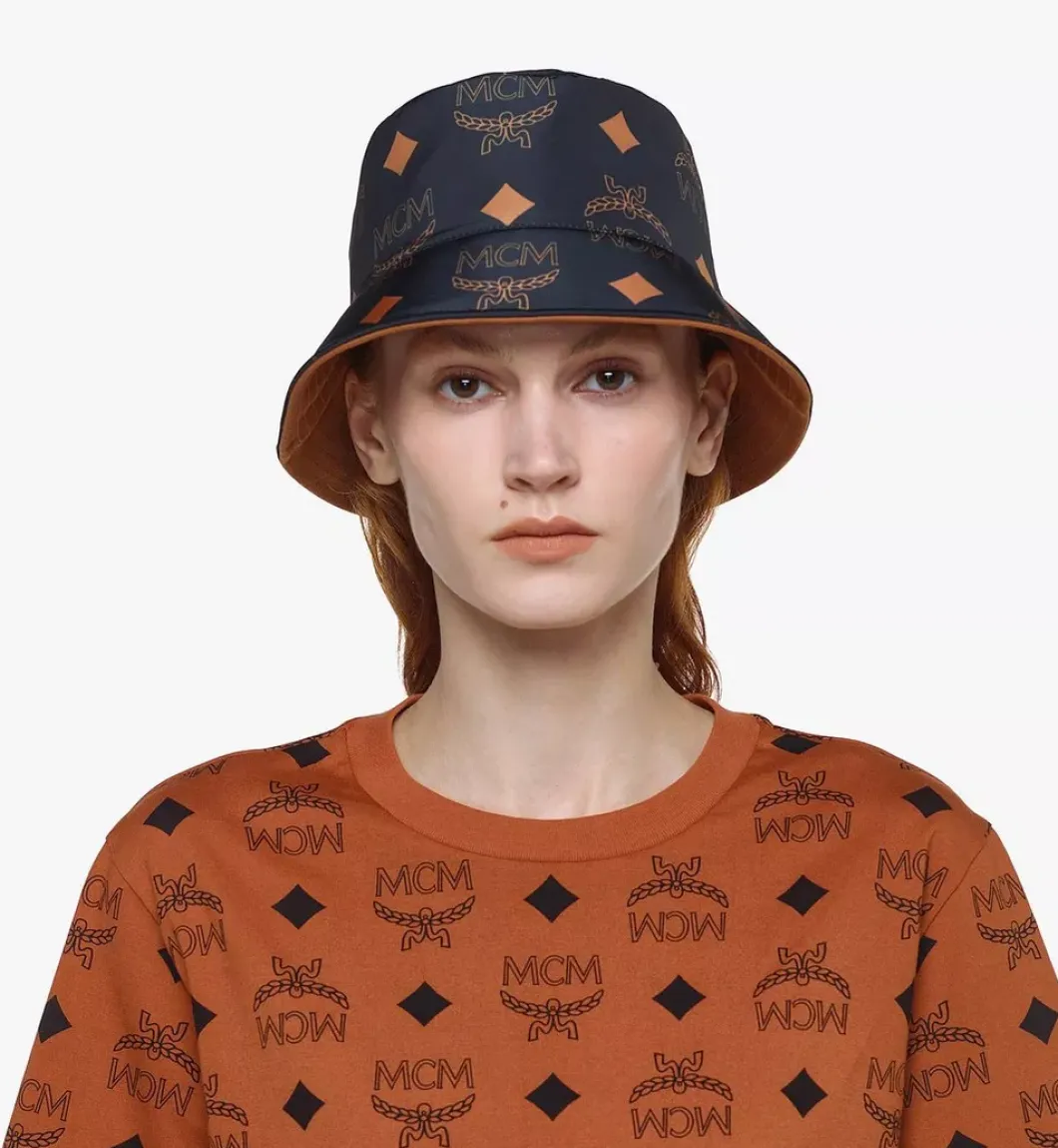 Reversible Monogram Bucket Hat In Recycled Polyester