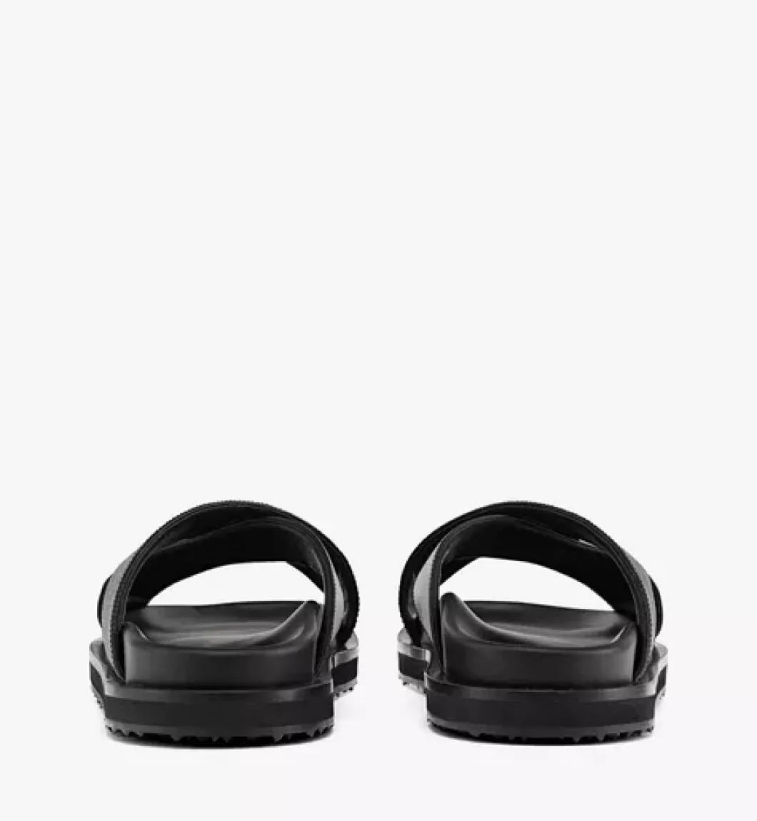 Sandals In Visetos Leather Mix