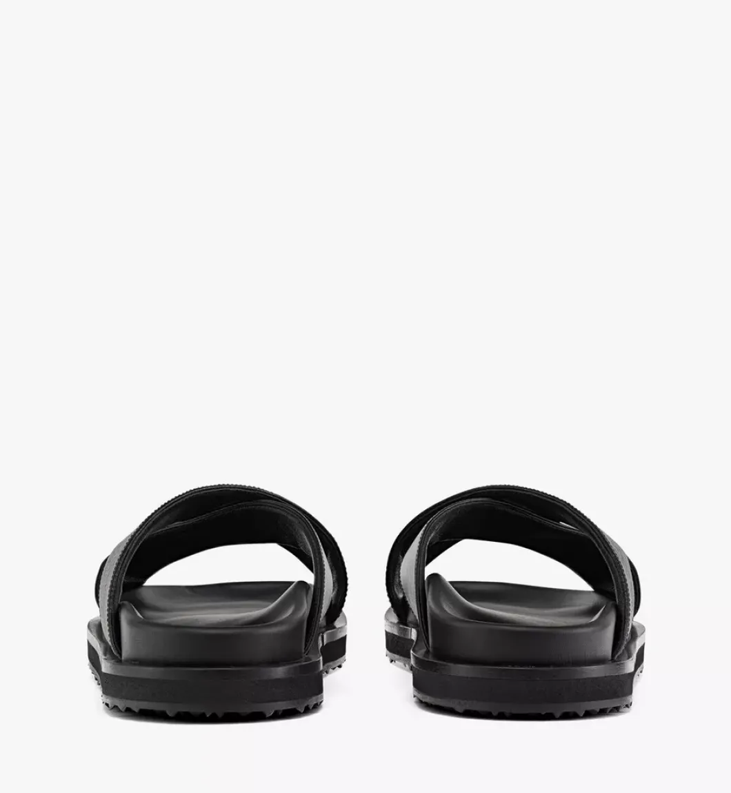 Sandals In Visetos Leather Mix