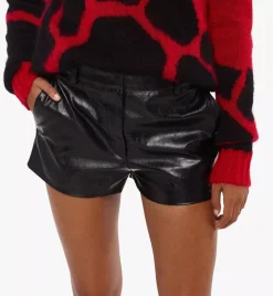 Shorts In Crushed Faux Leather