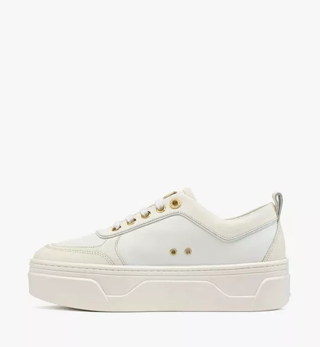 Skyward Platform Sneakers In Saffiano Leather