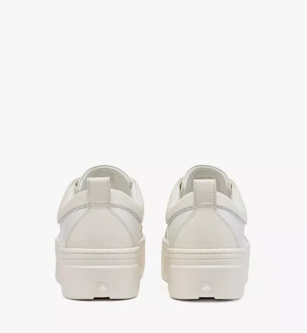 Skyward Platform Sneakers In Saffiano Leather