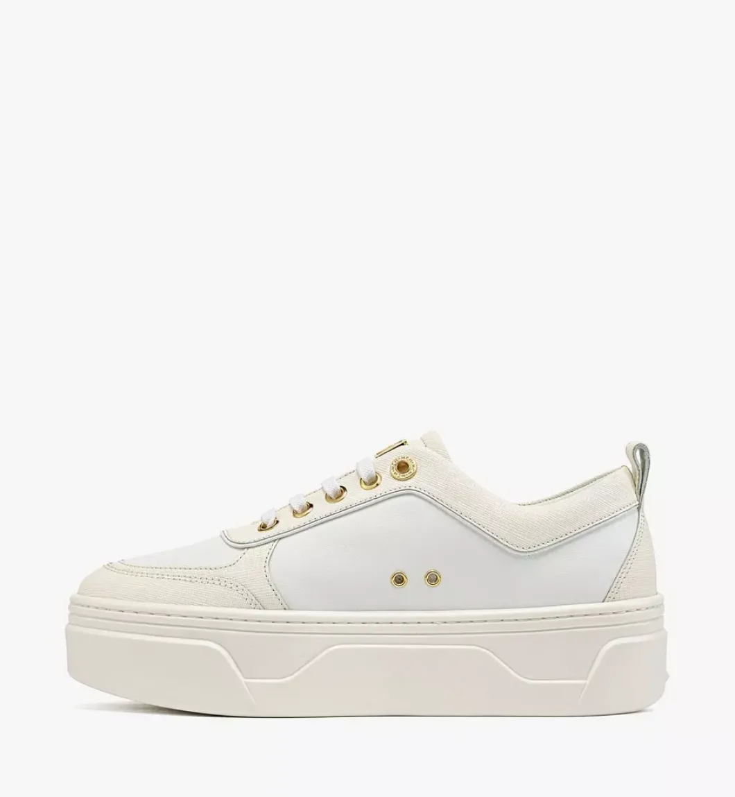 Skyward Platform Sneakers In Saffiano Leather