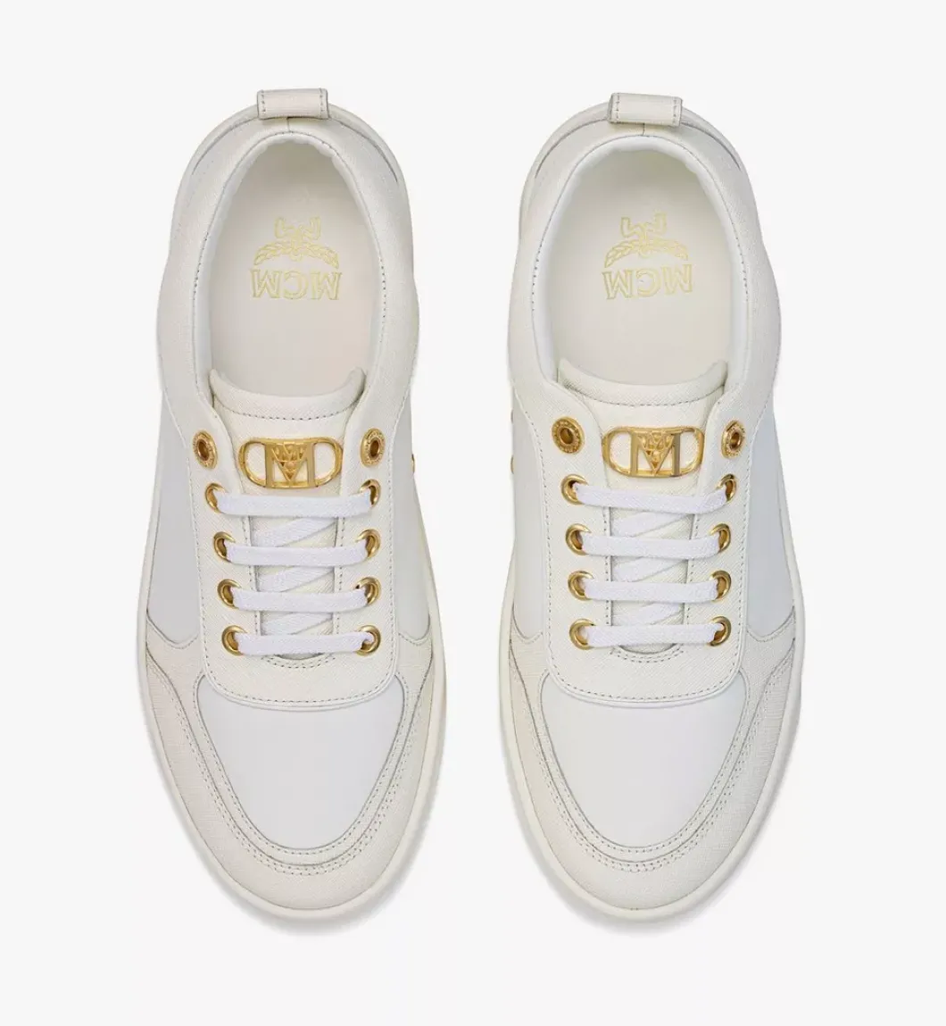 Skyward Platform Sneakers In Saffiano Leather