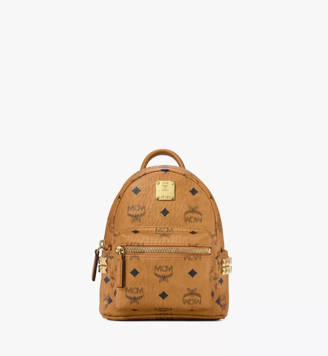 Stark Bebe Boo Side Studs Backpack In Visetos