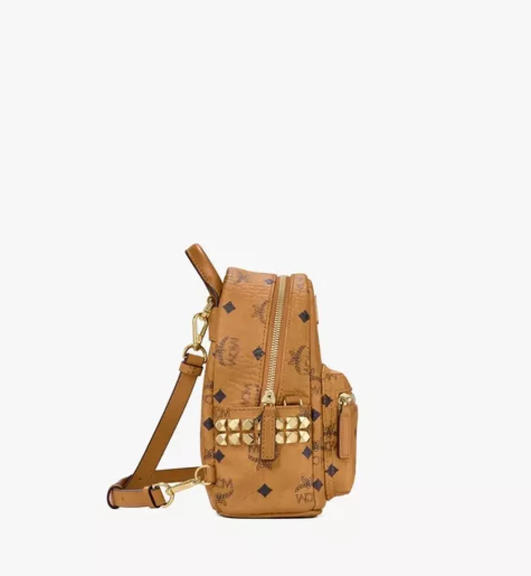 Stark Bebe Boo Side Studs Backpack In Visetos