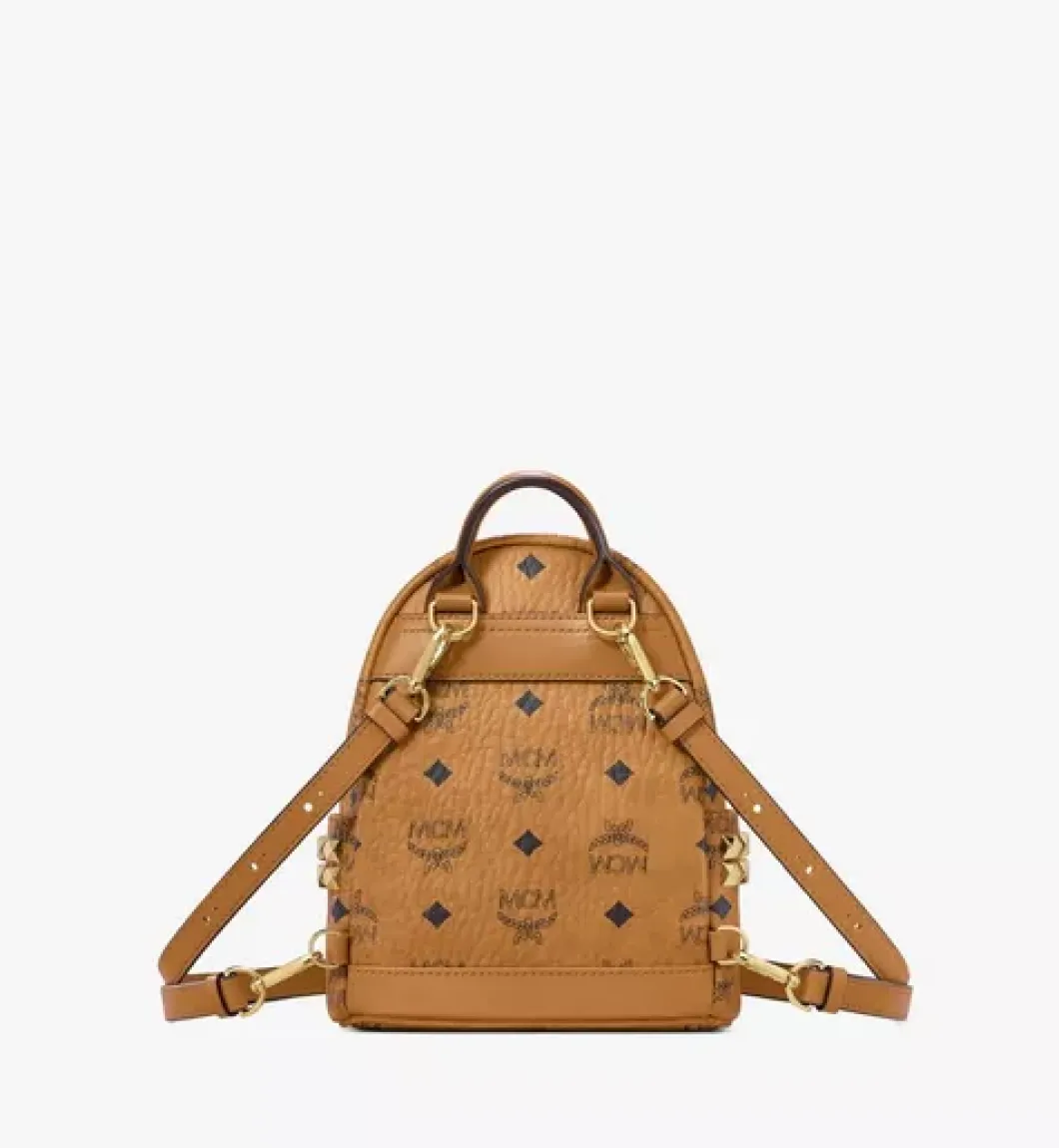 Stark Bebe Boo Side Studs Backpack In Visetos