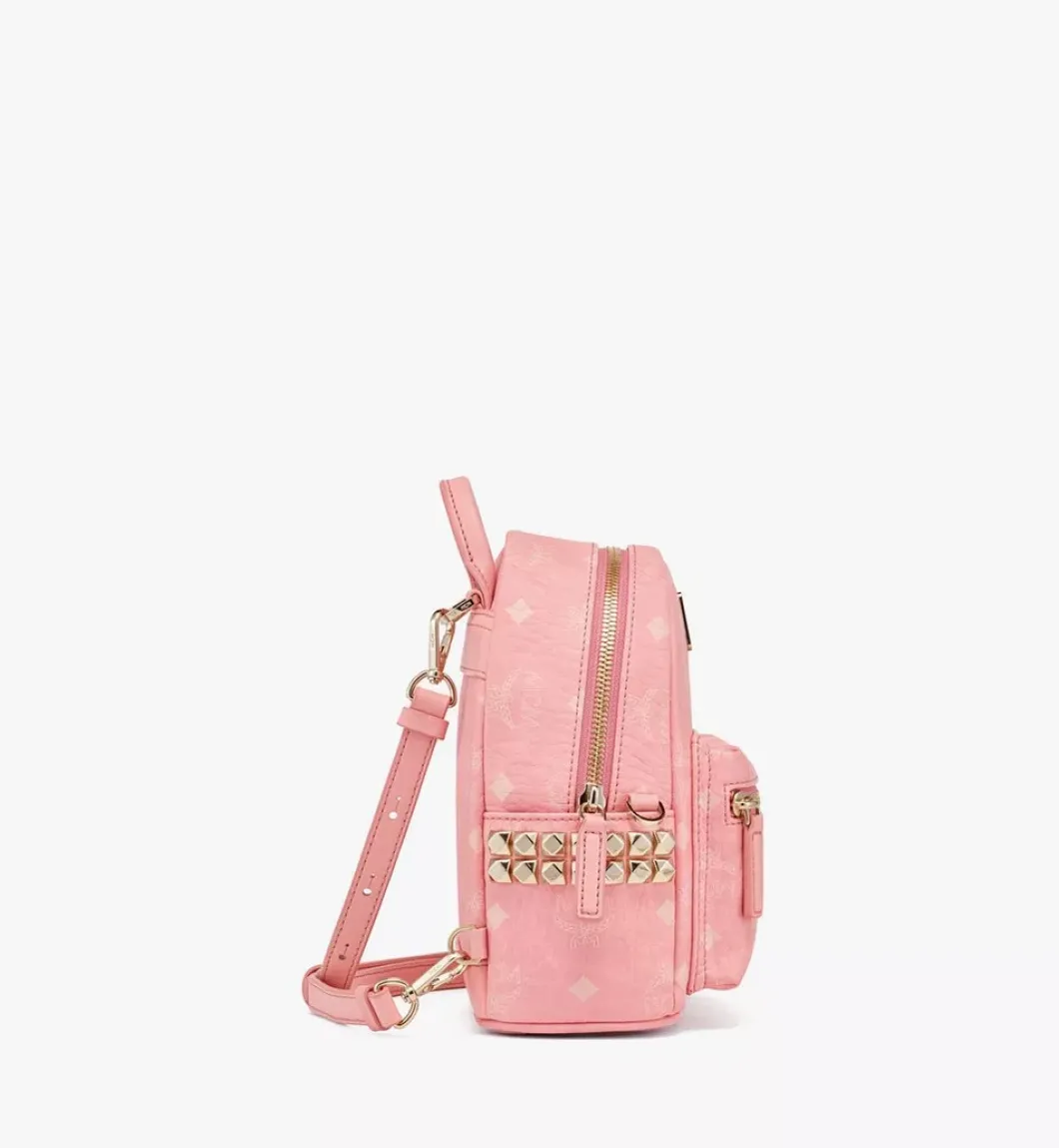 Stark Bebe Boo Side Studs Backpack In Visetos