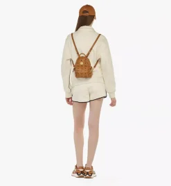 Stark Bebe Boo Side Studs Backpack In Visetos
