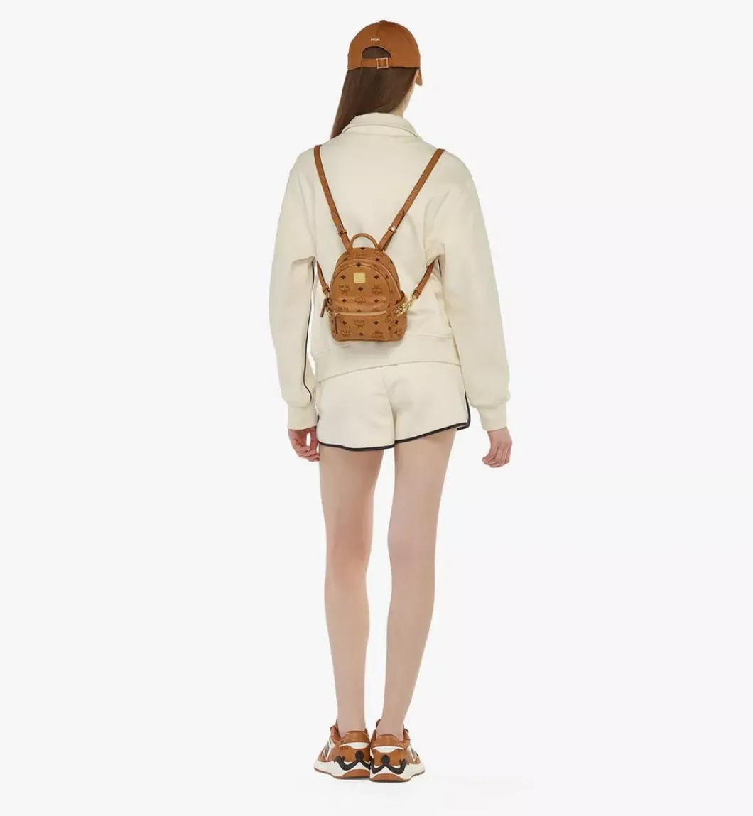 Stark Bebe Boo Side Studs Backpack In Visetos