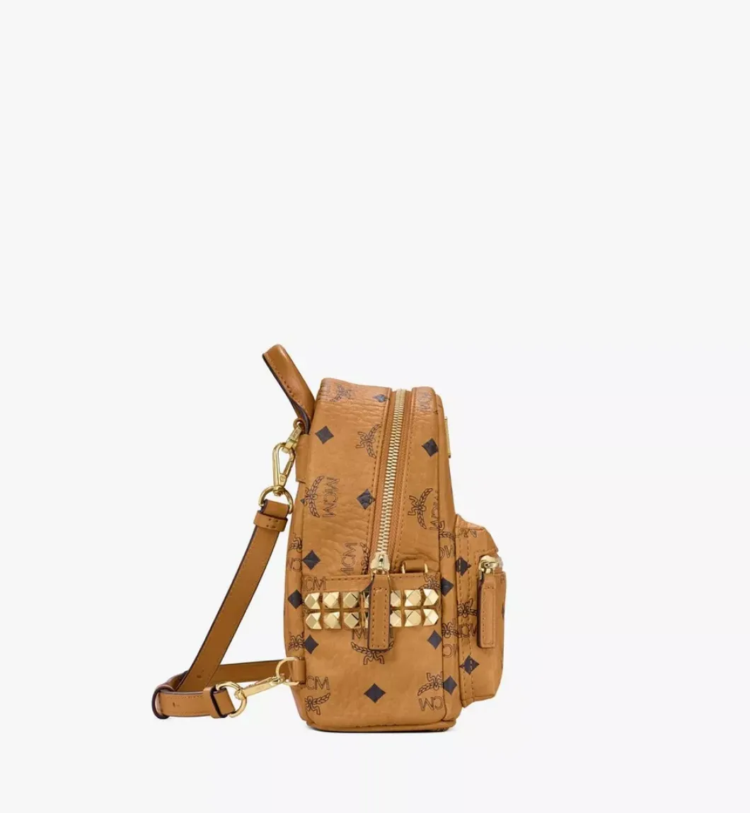 Stark Bebe Boo Side Studs Backpack In Visetos