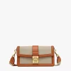 Tracy Shoulder Bag In Linen Leather Mix