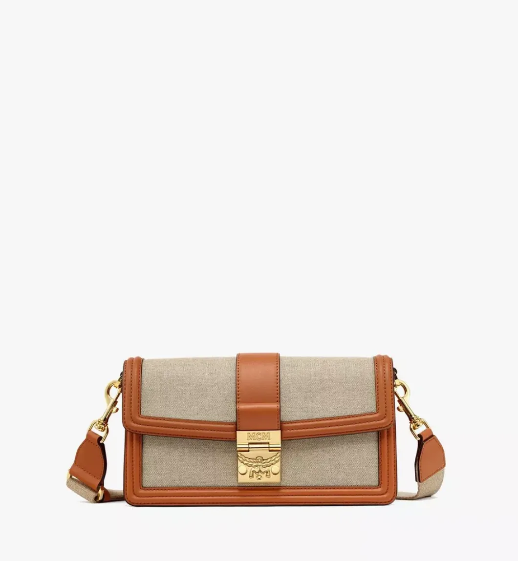Tracy Shoulder Bag In Linen Leather Mix