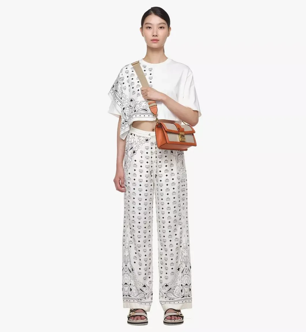 Tracy Shoulder Bag In Linen Leather Mix