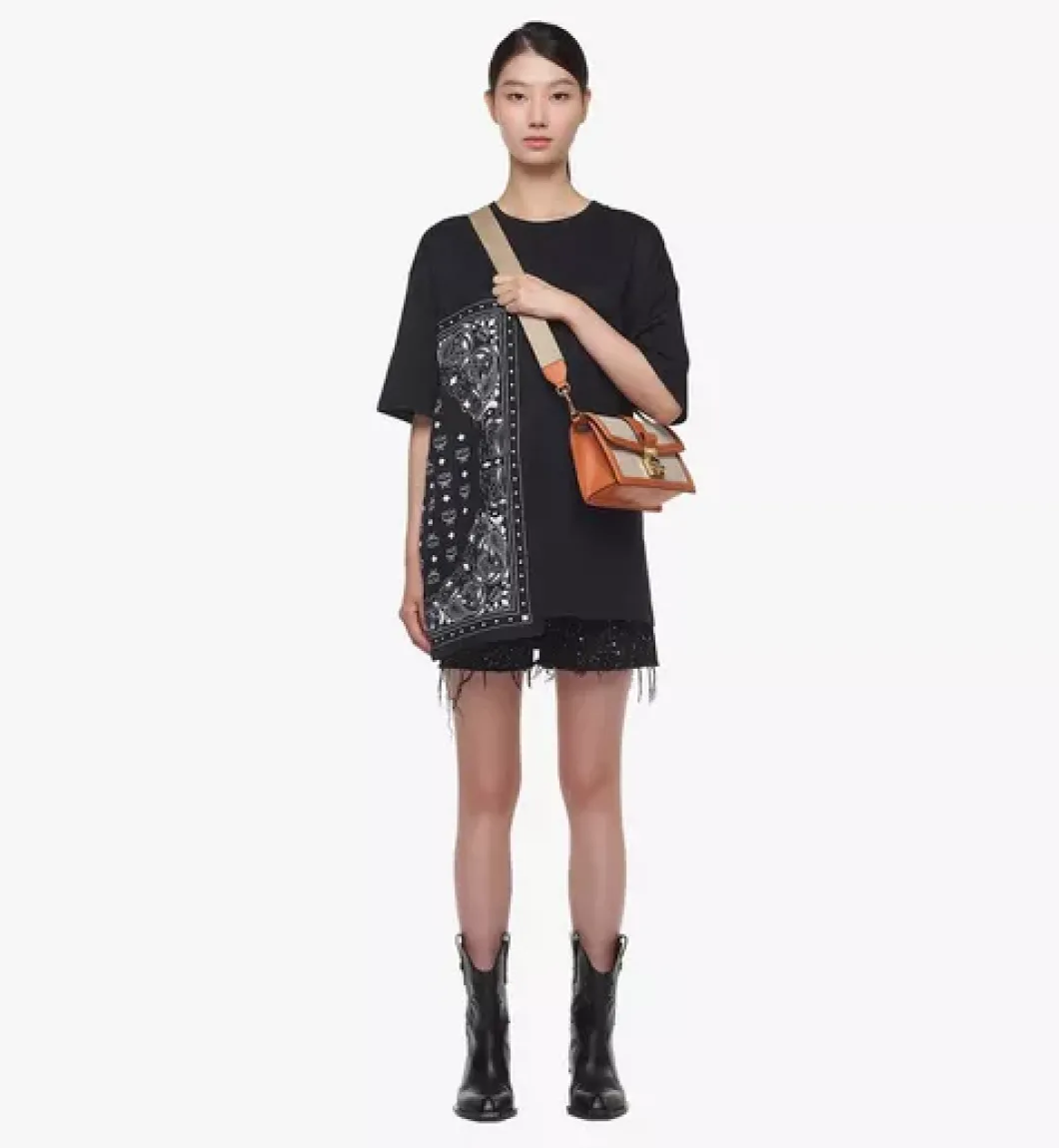 Tracy Shoulder Bag In Linen Leather Mix
