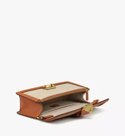 Tracy Shoulder Bag In Linen Leather Mix