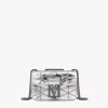 Travia Quilted Shoulder Bag In Crash Calf Leather