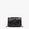 Travia Quilted Shoulder Bag In Crushed Leather