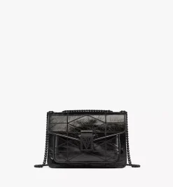 Travia Quilted Shoulder Bag In Crushed Leather