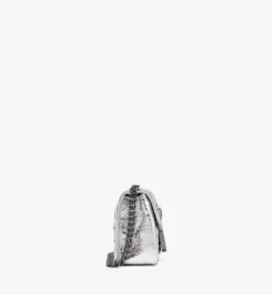 Travia Quilted Shoulder Bag In Crash Calf Leather