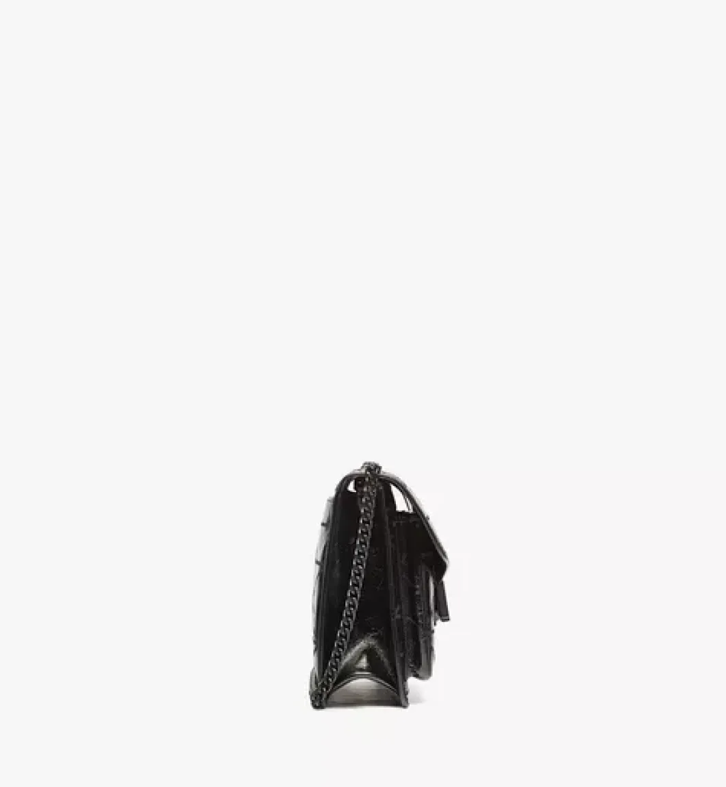 Travia Quilted Shoulder Bag In Crushed Leather