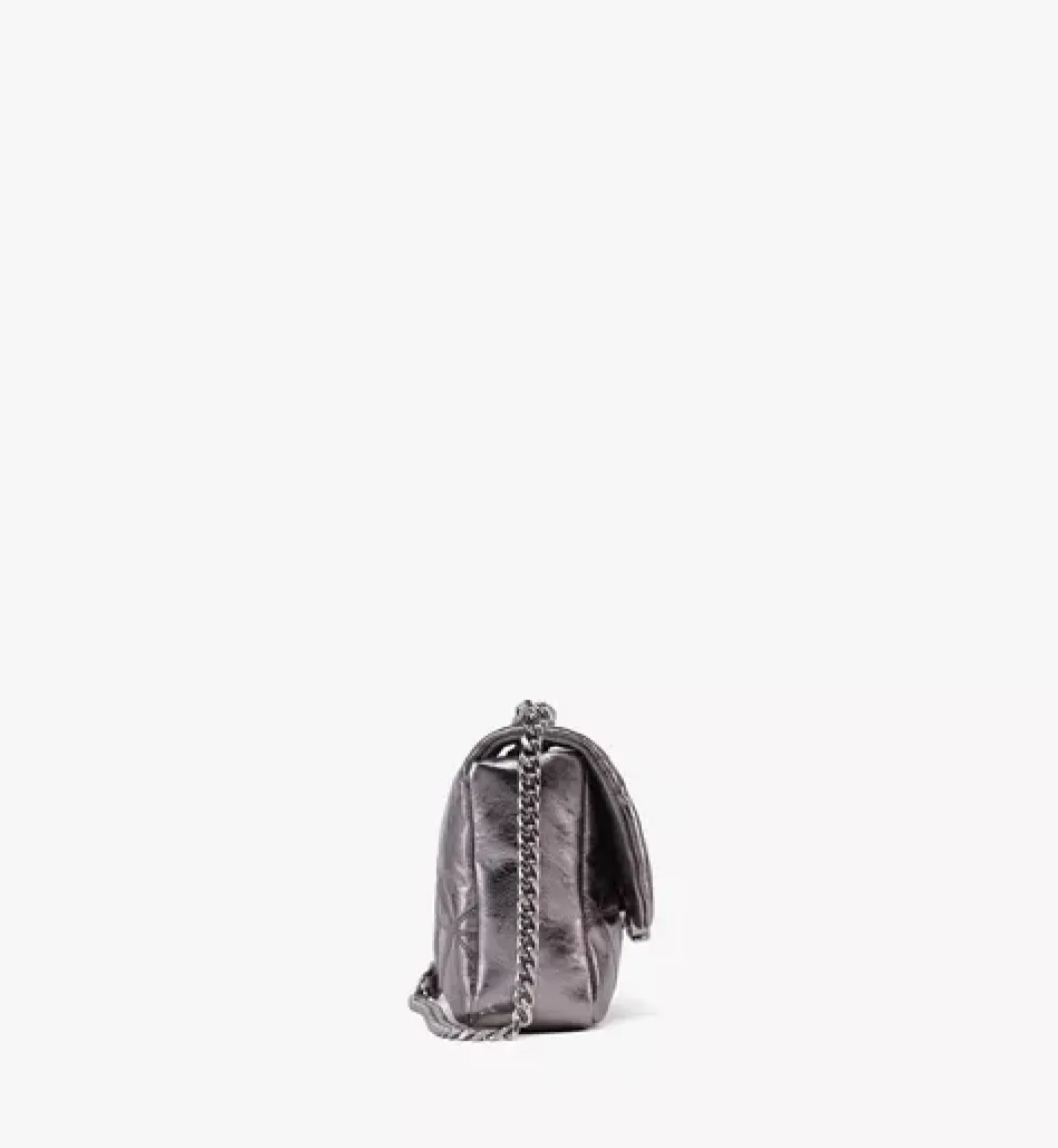 Travia Quilted Shoulder Bag In Crushed Calf Leather
