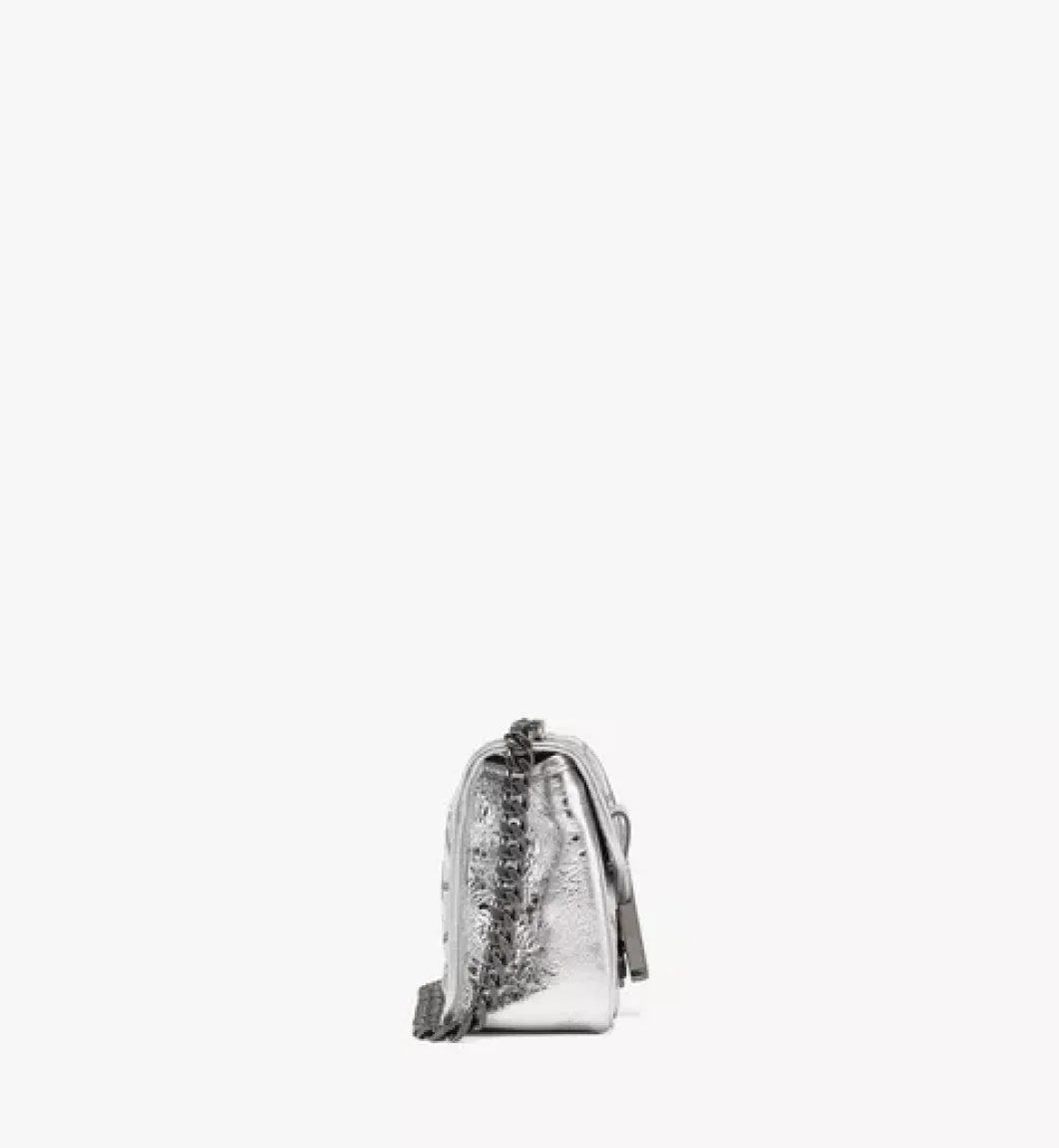 Travia Quilted Shoulder Bag In Crash Calf Leather