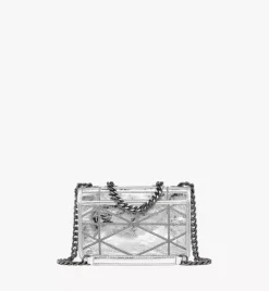 Travia Quilted Shoulder Bag In Crash Calf Leather