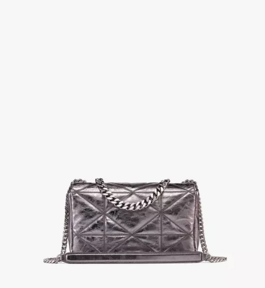 Travia Quilted Shoulder Bag In Crushed Calf Leather