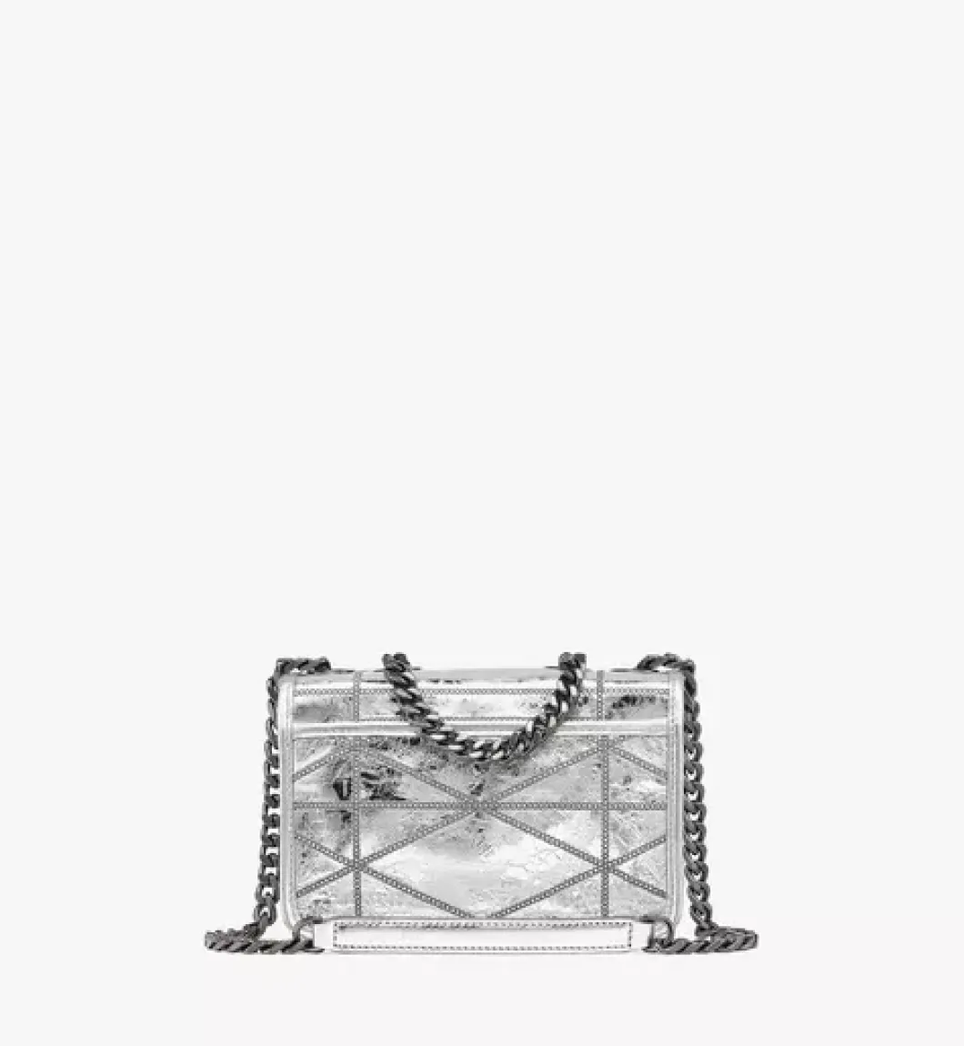 Travia Quilted Shoulder Bag In Crash Calf Leather