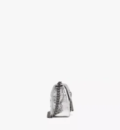 Travia Quilted Shoulder Bag In Crash Calf Leather