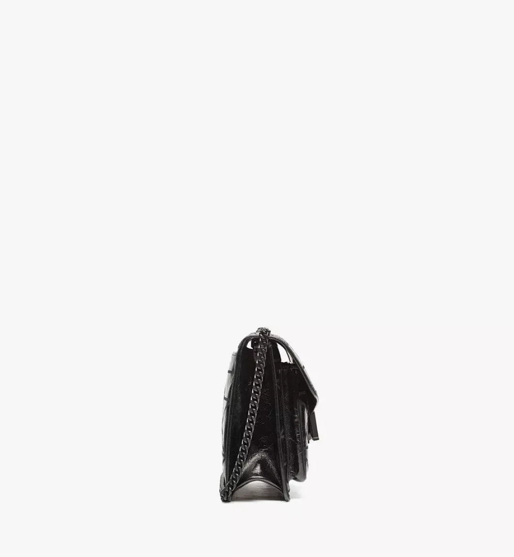 Travia Quilted Shoulder Bag In Crushed Leather