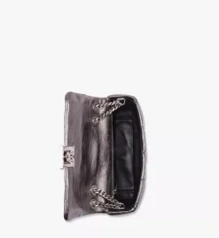 Travia Quilted Shoulder Bag In Crushed Calf Leather