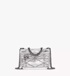 Travia Quilted Shoulder Bag In Crash Calf Leather