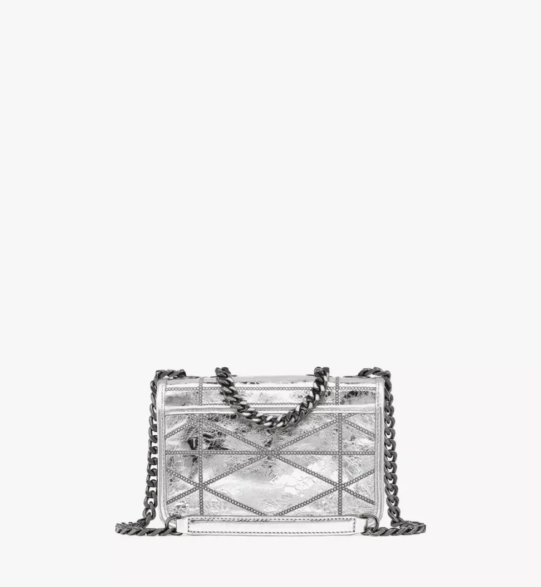 Travia Quilted Shoulder Bag In Crash Calf Leather