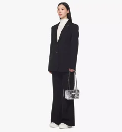 Travia Quilted Shoulder Bag In Crash Calf Leather