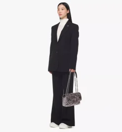 Travia Quilted Shoulder Bag In Crushed Calf Leather