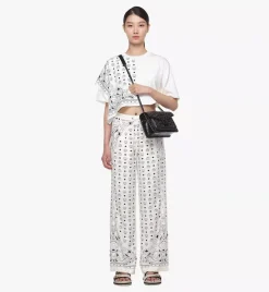 Travia Studded Shoulder Bag In Crushed Leather