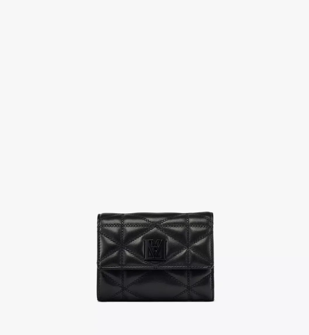 Travia Trifold Wallet In Cloud Quilted Leather