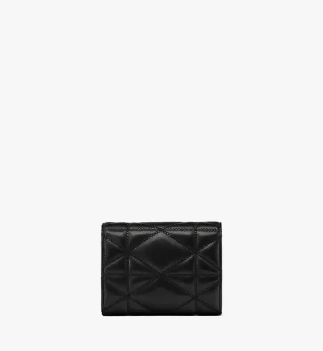 Travia Trifold Wallet In Cloud Quilted Leather